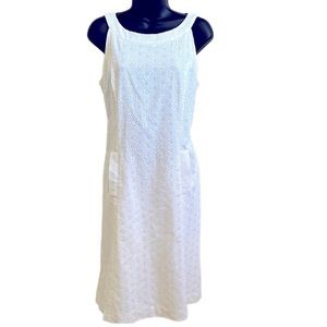 Talbots Crisp White Dress WITH POCKETS!